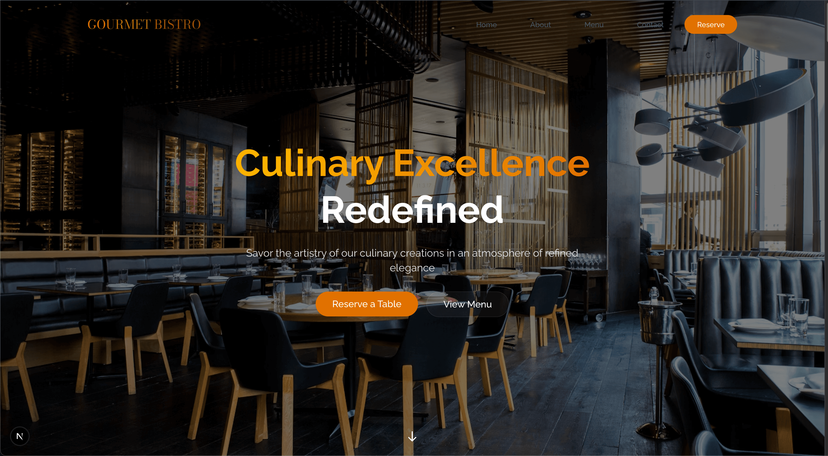 Gourment Bistro Restaurant Website